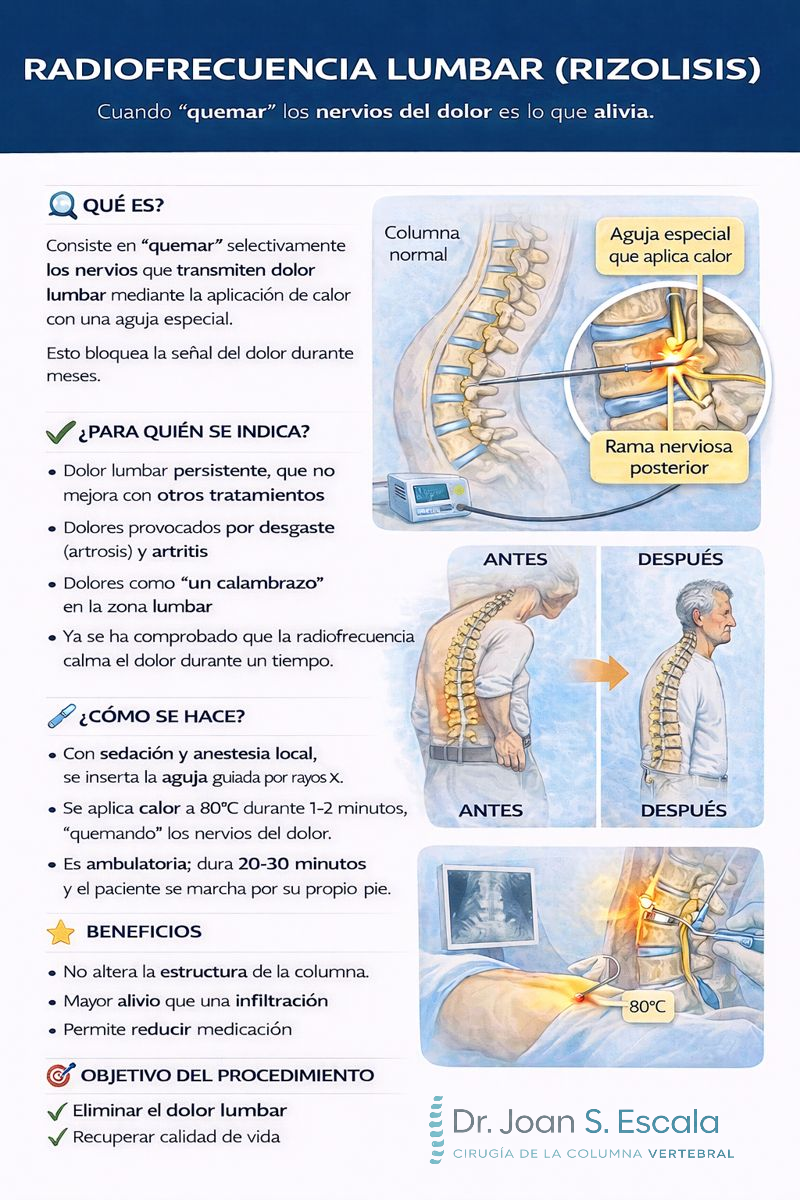 radiofrecuencia lumbar (rizolisis)