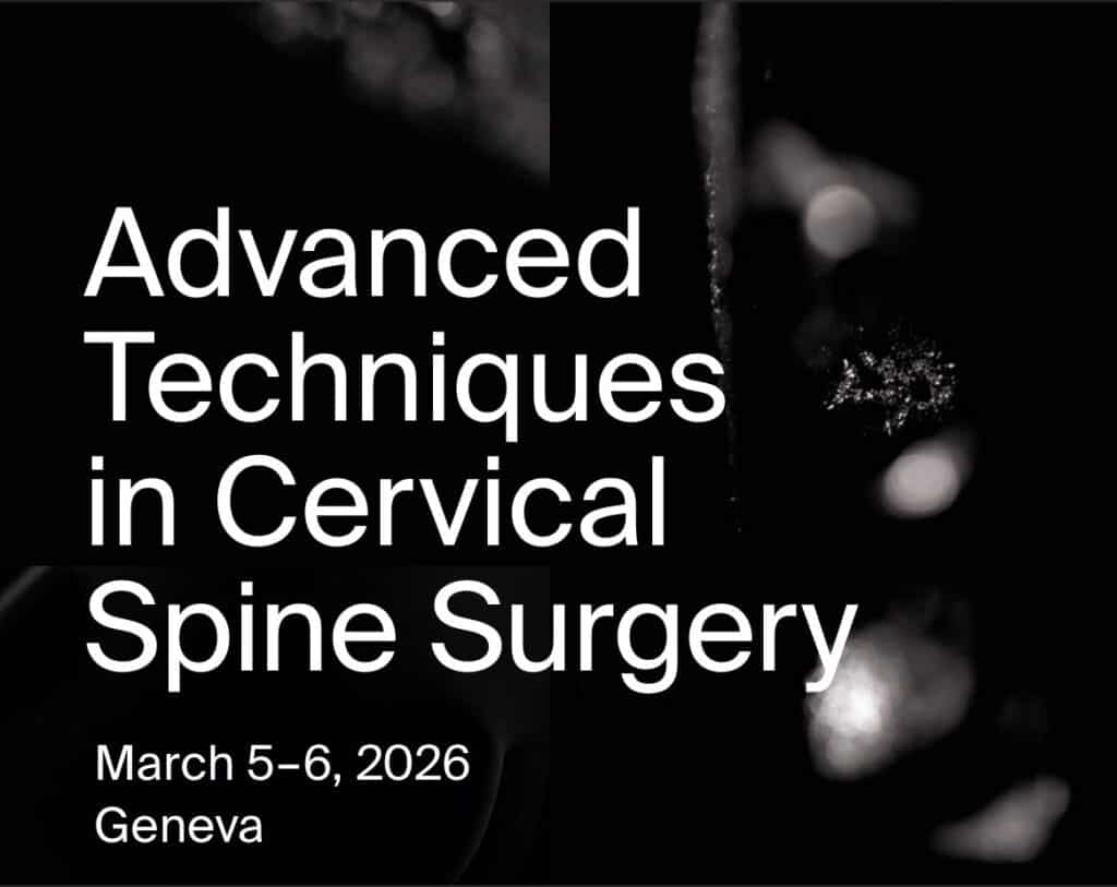 El Dr. Joan Escala formará parte del faculty internacional en “Advanced Techniques in Cervical Spine Surgery” (Ginebra, marzo 2026)